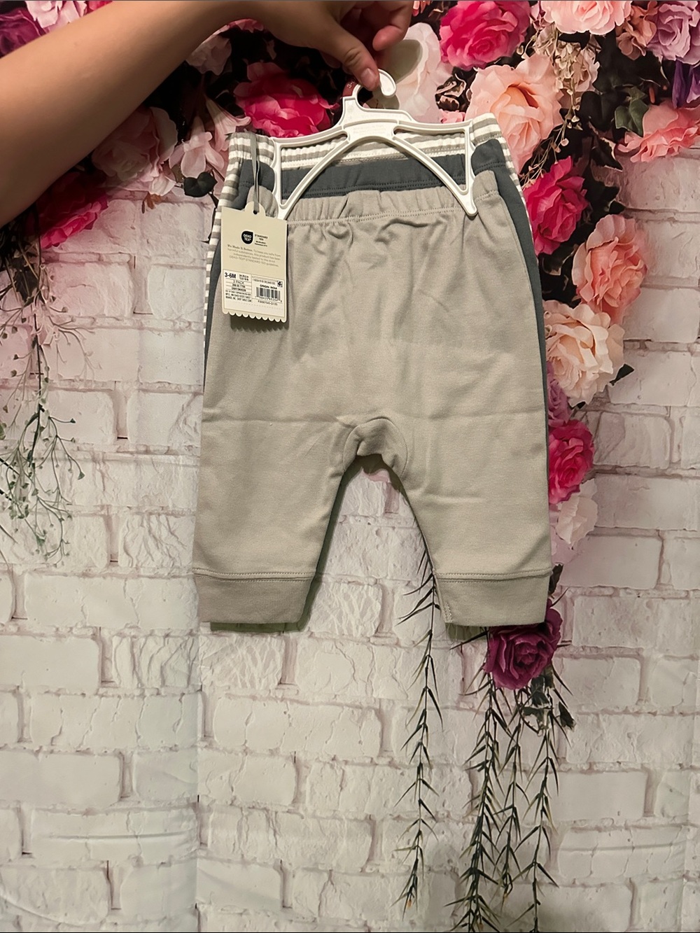 cloud island Light Gray Jogger Pants for Kids